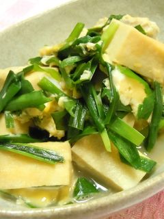 にらと高野豆腐の卵とじ-レシピのメイン写真