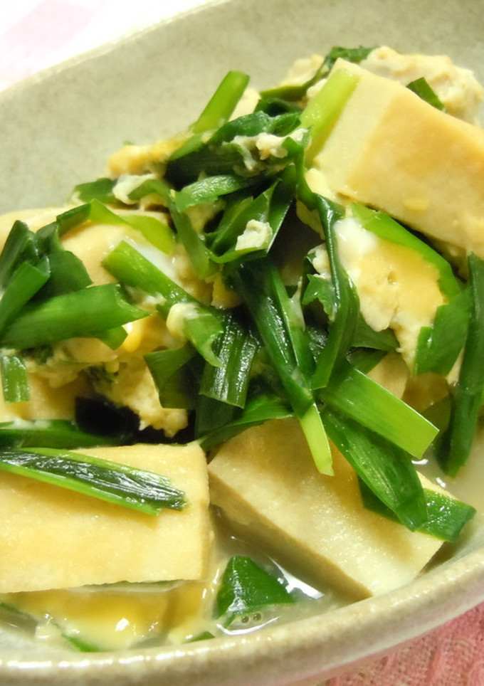 にらと高野豆腐の卵とじ-レシピのメイン写真