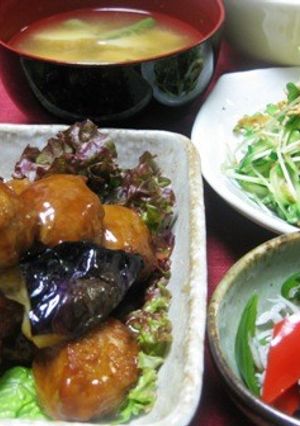 肉団子と茄子の甘酢あん-レシピのメイン写真