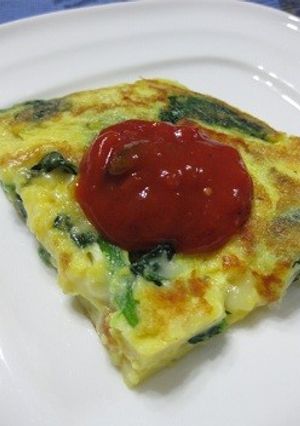 ほうれん草とチーズのオムレツ-レシピのメイン写真