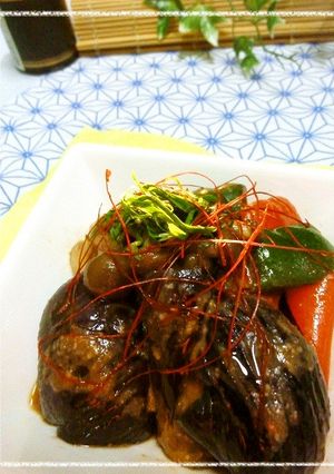茄子とピーマンのトマト味噌煮風-レシピのメイン写真