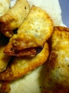 簡単!なす&チーズ&納豆揚げ餃子!-レシピのメイン写真