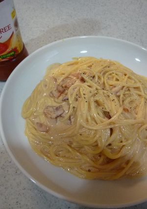 トマト味のカルボナーラ-レシピのメイン写真