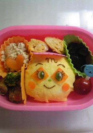 キャラ弁☆おにぎり32メロンパンナちゃん-レシピのメイン写真