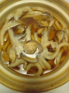 鍋であさりうどん!-レシピのメイン写真
