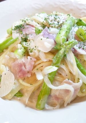 簡単クリームチーズパスタ(*^▽^*)-レシピのメイン写真