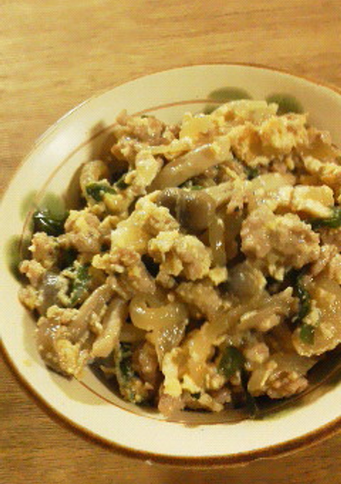 ご飯が進む豚ひき肉の卵とじ♪-レシピのメイン写真