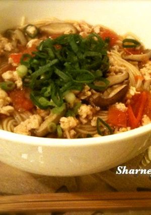 トマト入り担々麺風そうめん☆-レシピのメイン写真