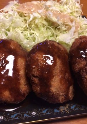 自慢の逸品☆メンチカツ☆ 肉汁たっぷり☆-レシピのメイン写真