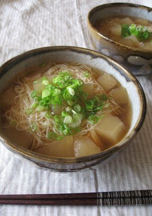 冬瓜のにゅうめん（温かいそうめん）-レシピのメイン写真