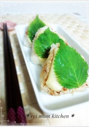 ✿明太マヨソースで♡チーズ焼きおにぎり✿-レシピのメイン写真