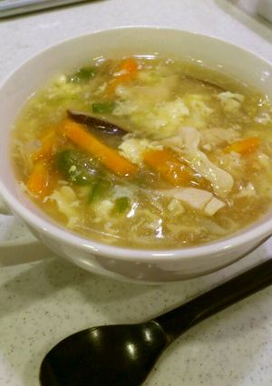 ふわふわ卵の野菜スープ♪-レシピのメイン写真