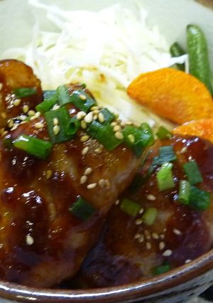 簡単！れんこんの豚巻き丼！-レシピのメイン写真