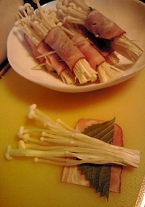 えのき大葉で☆ベーコン巻き-レシピのメイン写真