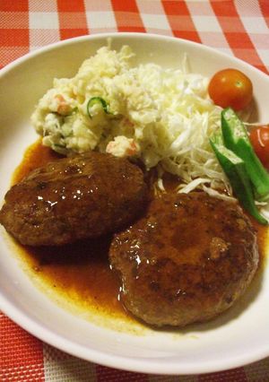 高野豆腐でふっくら♪煮込みハンバーグ-レシピのメイン写真