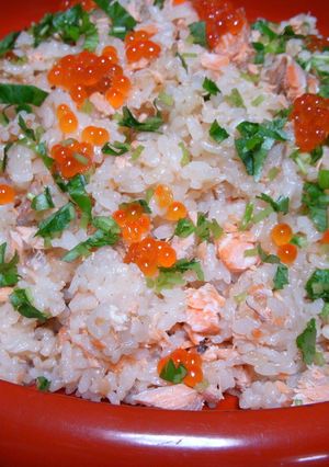 ＊鮭の炊き込みごはん＊イクラのせ-レシピのメイン写真