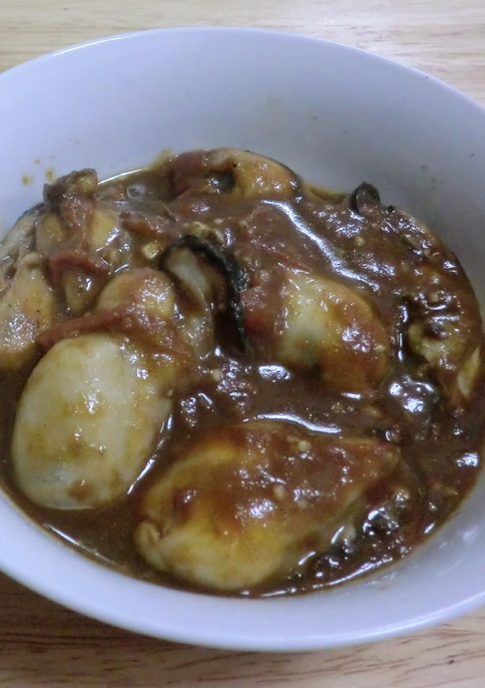 カキのつくだ煮（牡蠣のトマト煮込み）-レシピのメイン写真