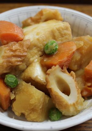 圧力鍋de美い！じゃが芋人参厚揚げの煮物-レシピのメイン写真