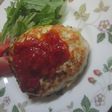 ♡豆腐ハンバーグ~赤いタルタルがけ~♡