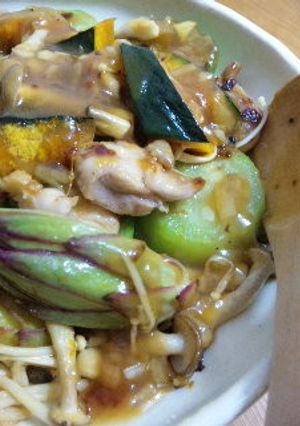 鶏肉ジューシー☆焼き野菜のネギソースかけ-レシピのメイン写真