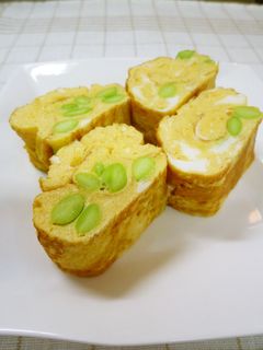 だし巻きたまご(枝豆入り)-レシピのメイン写真