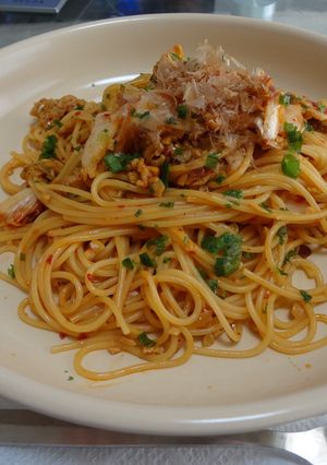 簡単っ♪ピリ辛！納豆キムチパスタ☆-レシピのメイン写真