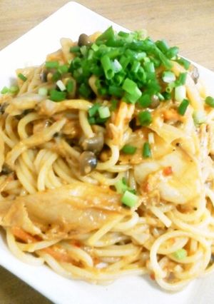 しめじとツナのキムチクリームパスタ-レシピのメイン写真