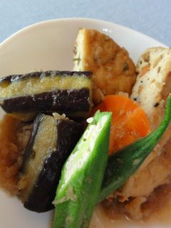 アレンジ!梨ドレ~がんも&茄子の煮物-レシピのメイン写真