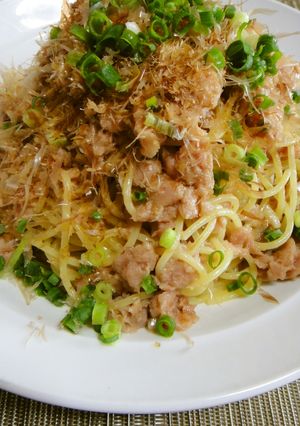 簡単！スパムを使った男の和風スパゲティー-レシピのメイン写真