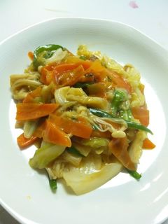 簡単!麻婆豆腐の素deあんかけ野菜炒め!-レシピのメイン写真