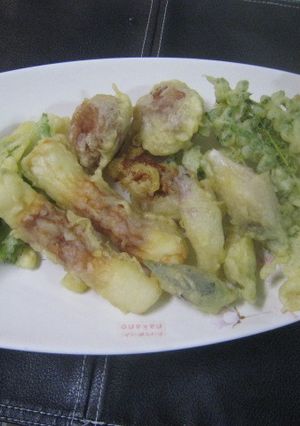 四角豆・梅干・しその実・みょうがの天麩羅-レシピのメイン写真