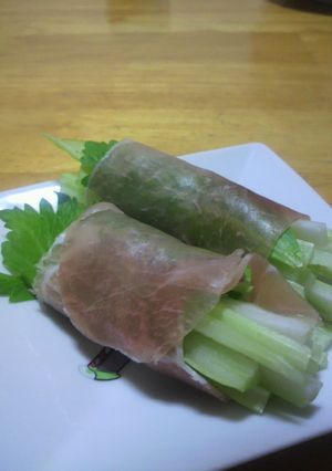 セロリの生ハム巻き-レシピのメイン写真