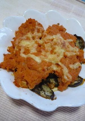 ヘルシー♬♪　ナスのトマトグラタン-レシピのメイン写真