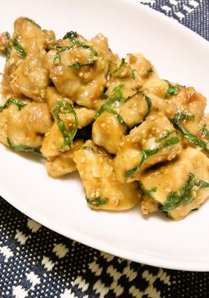 大葉のいい香り～★鶏のゴマ味噌炒め-レシピのメイン写真