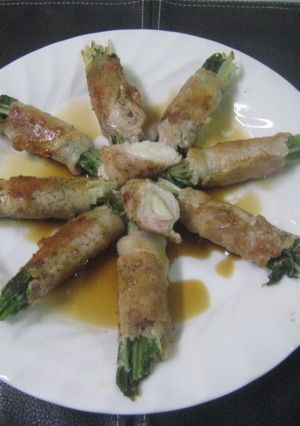 水菜の豚肉巻き-レシピのメイン写真