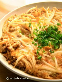 ☆もやしと豚ひき肉の卵とじ☆-レシピのメイン写真