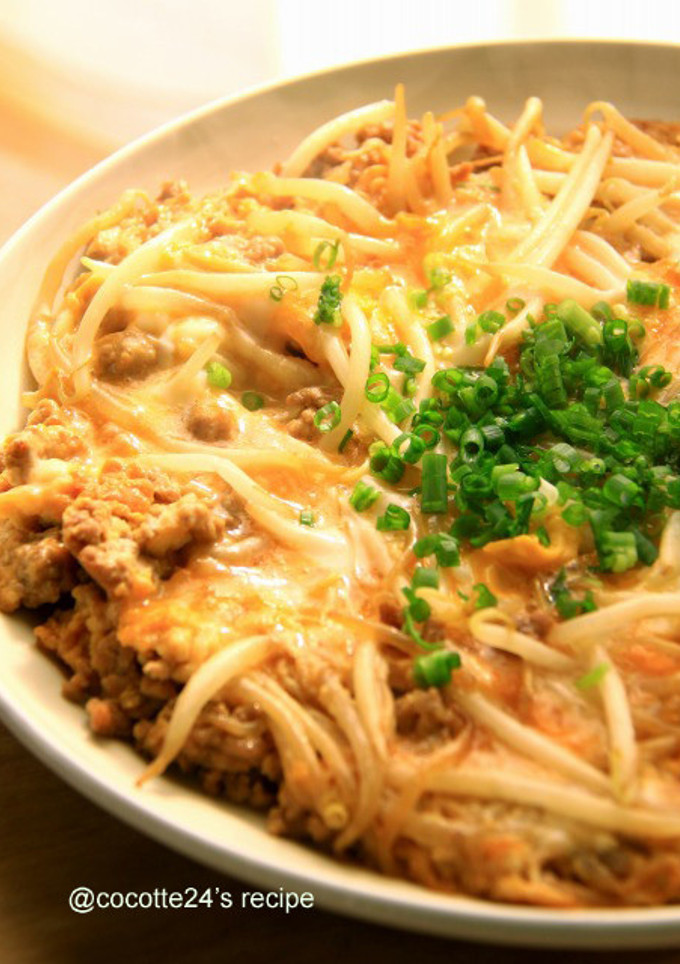 ☆もやしと豚ひき肉の卵とじ☆-レシピのメイン写真