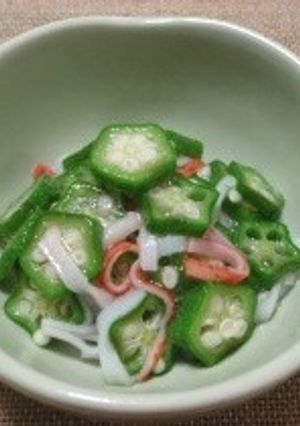オクラとカニカマの昆布茶和え-レシピのメイン写真