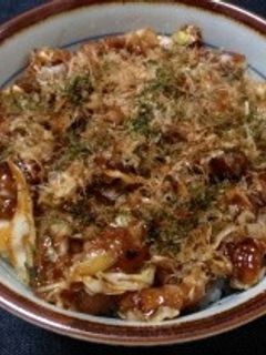 お好み焼き風どんぶり-レシピのメイン写真