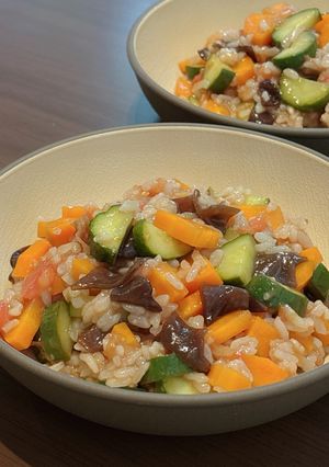 人参ときゅうりのバルサミコ酢ごはんサラダ-レシピのメイン写真