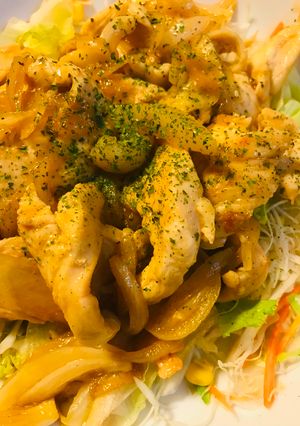 そぎ切りチキンのスキヤキ風あまから焼き-レシピのメイン写真