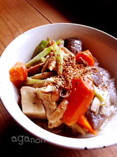 筑前煮が早変わり!!中華丼-レシピのメイン写真