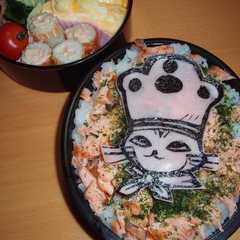 รูปของ キャラ弁　モンスターハンター　アイルー