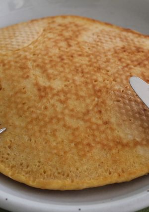 朝ランチおやつ！コーンミールホットケーキ-レシピのメイン写真