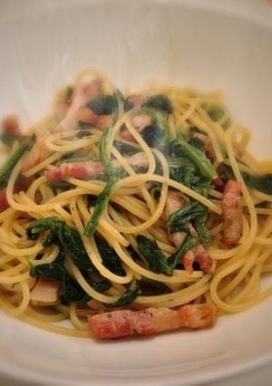ジョリパ風♪ほうれん草ベーコン和風パスタ-レシピのメイン写真