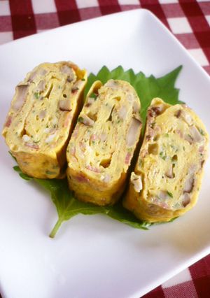 お弁当に❀椎茸＆ベーコン入り卵焼き♬-レシピのメイン写真