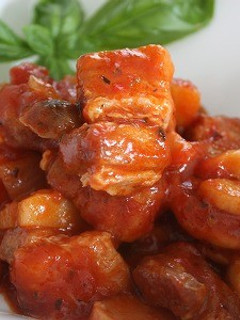 豚ばら肉とレンコンのトマト煮込み-レシピのメイン写真