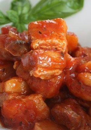 豚ばら肉とレンコンのトマト煮込み-レシピのメイン写真