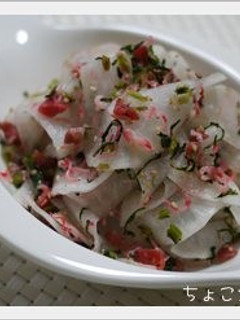 スピード料理:大根の梅しらすふりかけ和え-レシピのメイン写真