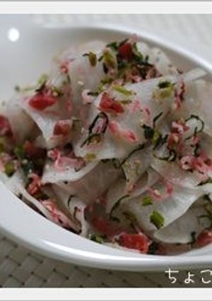 スピード料理：大根の梅しらすふりかけ和え-レシピのメイン写真